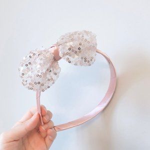 NEW Girls Pink Bow Headband / Hair Accessory